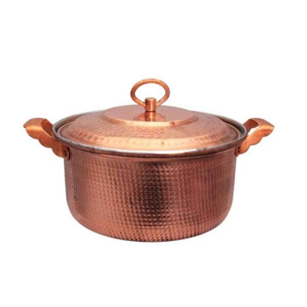 Persian Copper Stock Pot - Traditional Hammered Cooking Style Sepehr