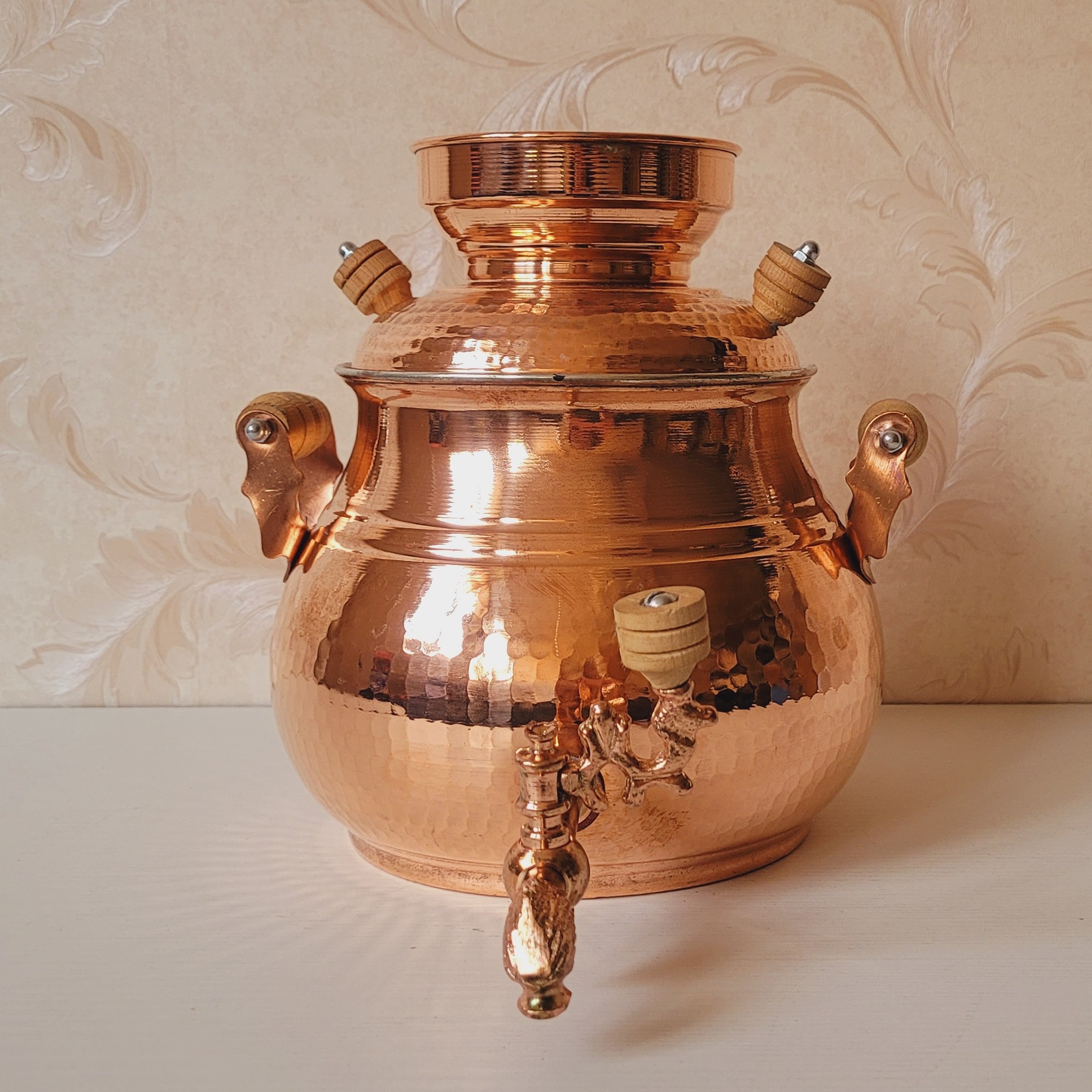 Persian Copper Stovetop Samovar Tea Maker Model Zohreh