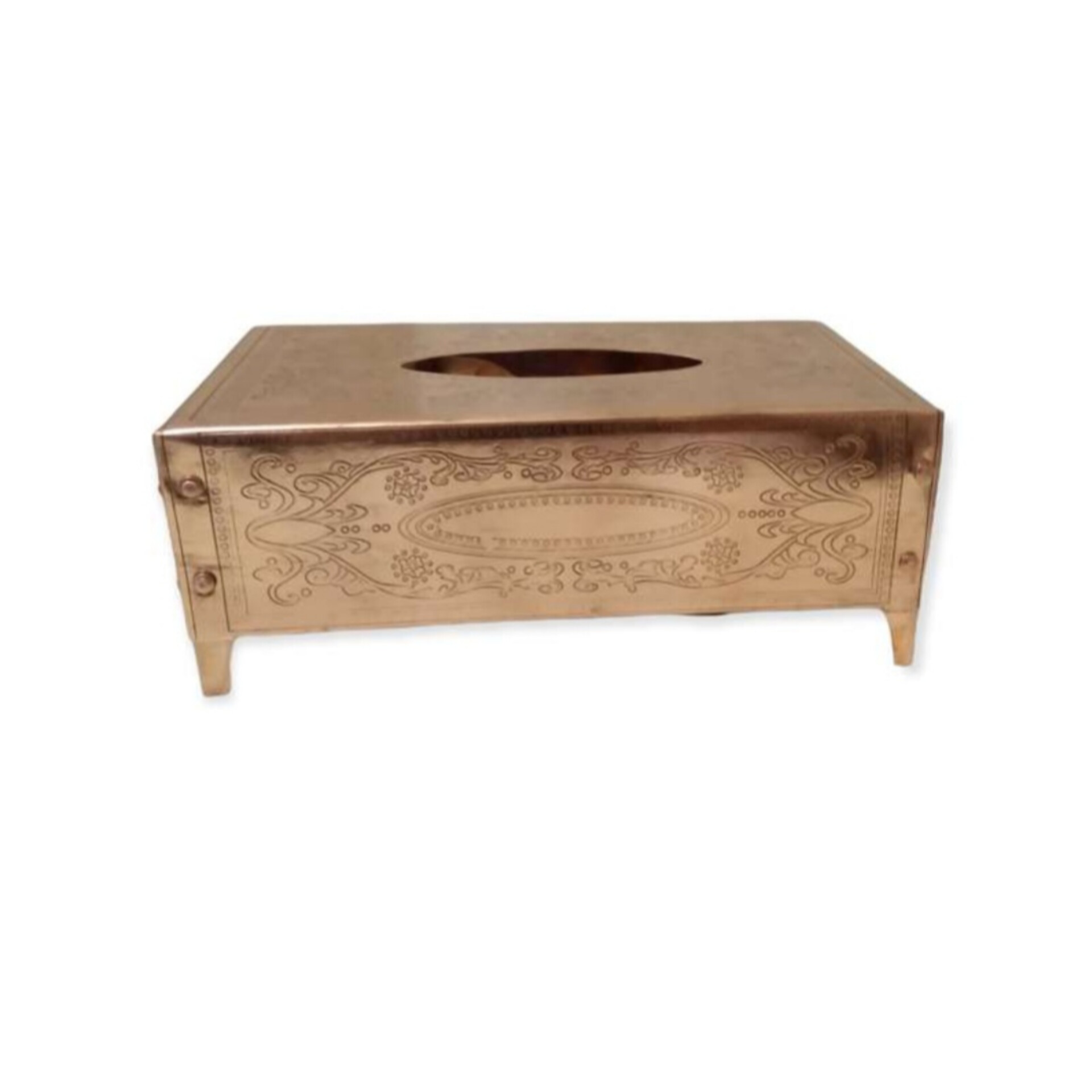 Persian Copper Tissue Box Cover – Handcrafted in Traditional Style