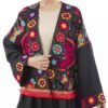 Persian Embroidered Manto for Women with Floral Design
