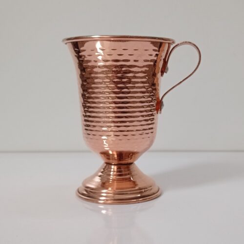 Persian Copper Cup – Handcrafted with Handle for Cold Drinks – Hammered Parastoo