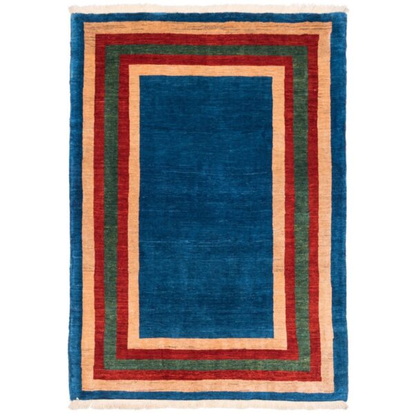 Persian Gabbeh Rug with Wool Genuine Handwoven in Fars Bordered