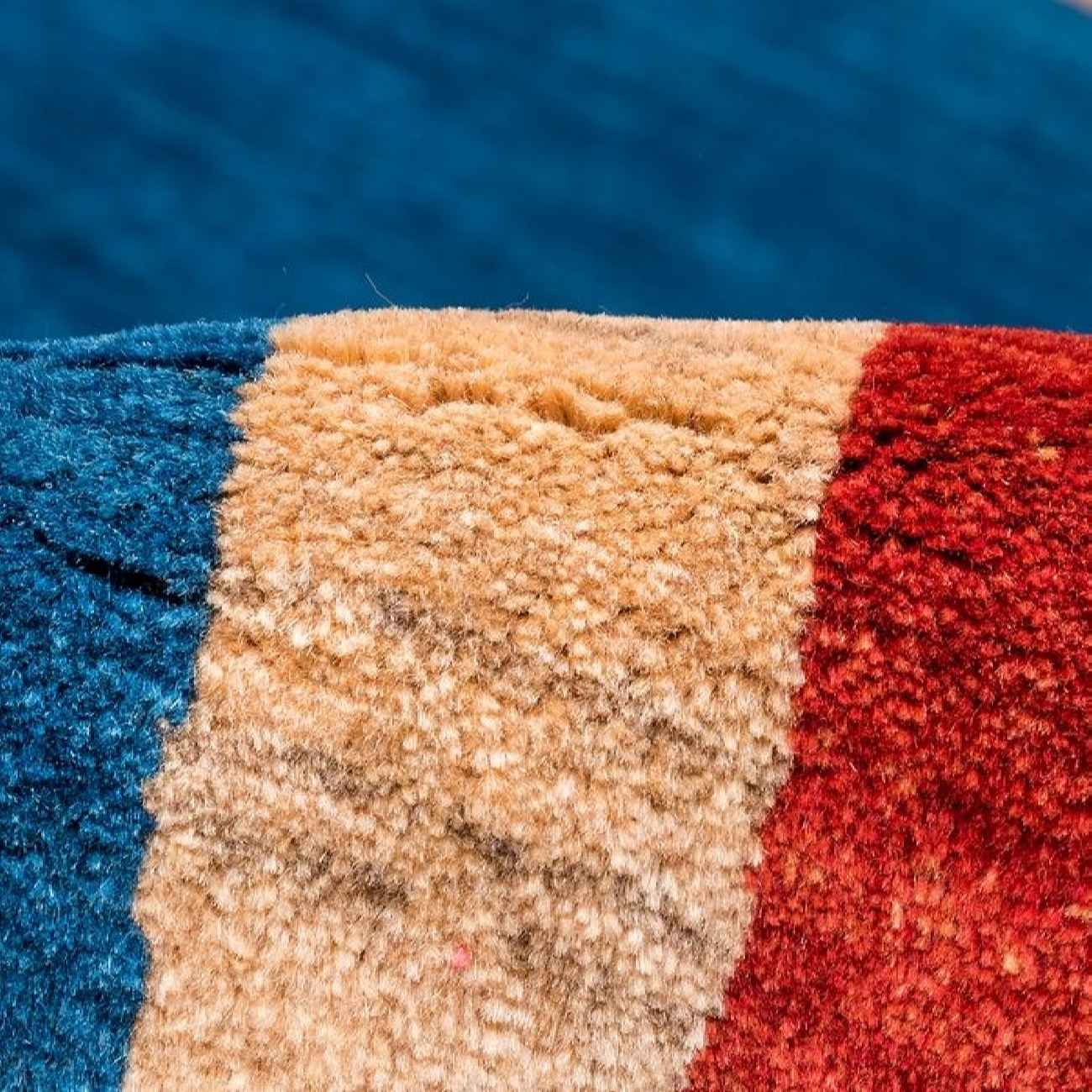 Persian Gabbeh Rug with Wool Genuine Handwoven in Fars Bordered