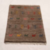Persian Gabbeh Rug with Wool Handwoven in Fars Animal Motifs