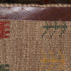 Persian Gabbeh Rug with Wool Handwoven in Fars Animal Motifs
