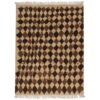 Persian Gabbeh Rug with Wool Handwoven in Fars Geometric Brown