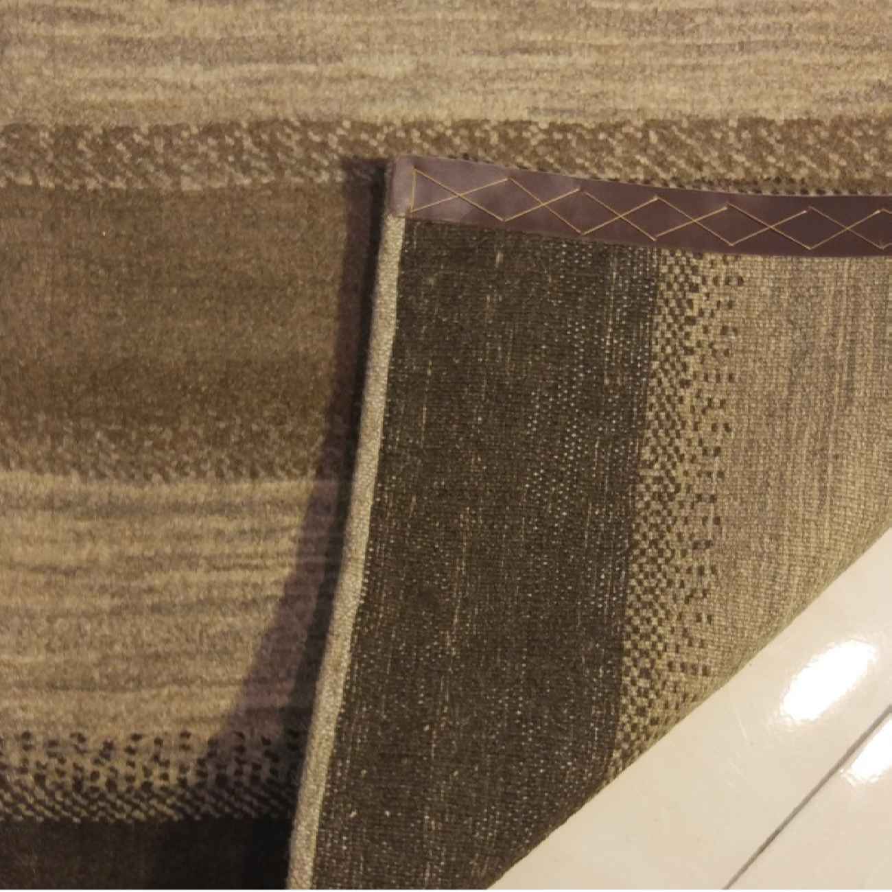 Persian Gabbeh Rug with Wool Handwoven in Fars Striped Brown