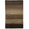 Persian Gabbeh Rug with Wool Handwoven in Fars Striped Brown