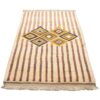 Persian Gabbeh Rug with Wool Handwoven in Fars Striped Geometric Cream