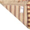 Persian Gabbeh Rug with Wool Handwoven in Fars Striped Geometric Cream