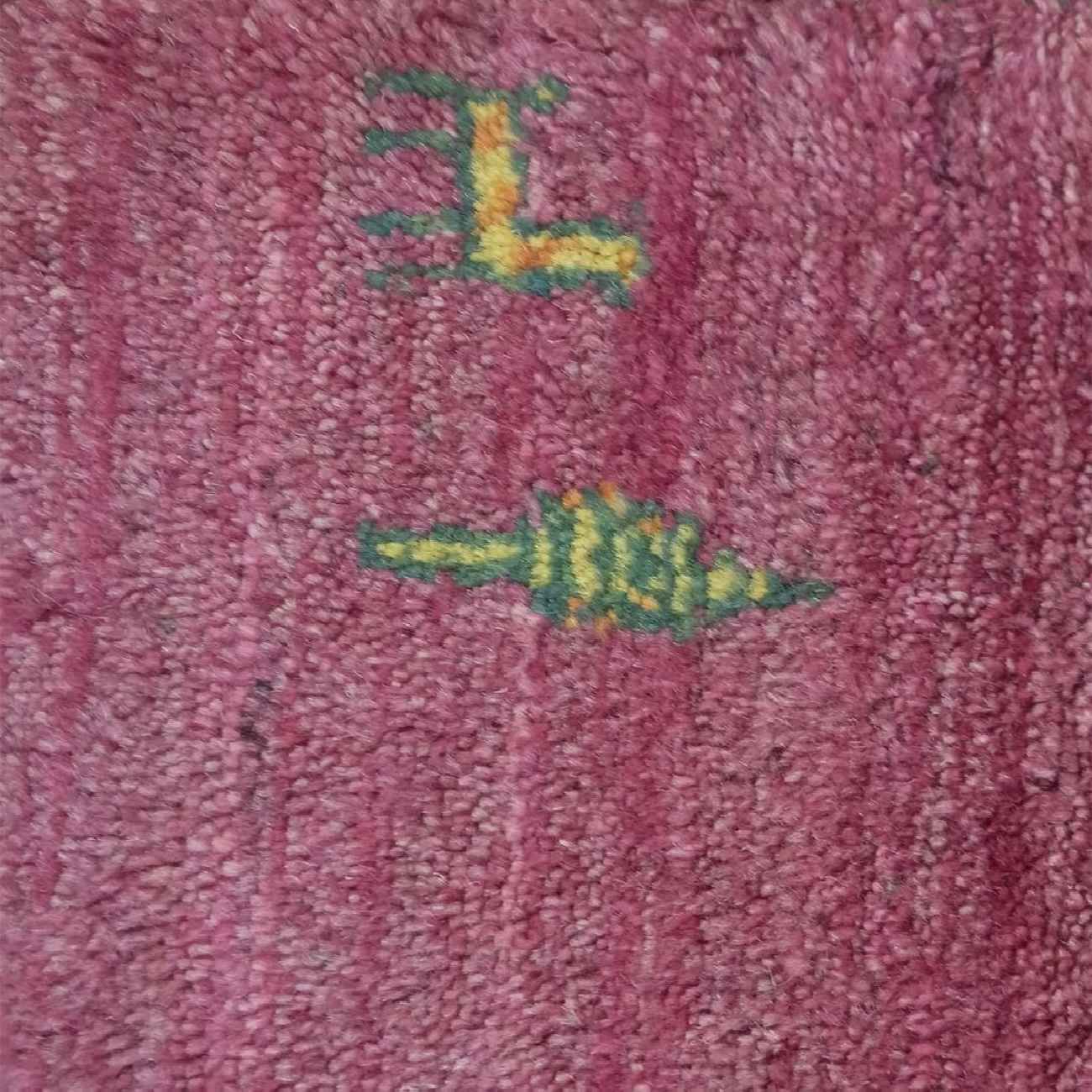 Persian Gabbeh Rug with Wool Handwoven in Iran Red