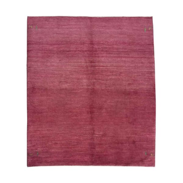 Persian Gabbeh Rug with Wool Handwoven in Iran Red