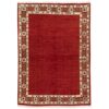 Persian Gabbeh Wool Rug Handwoven in Fars Floral Bordered