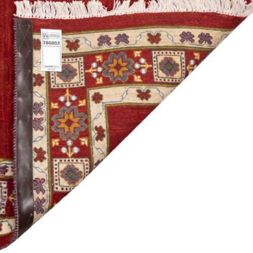 Persian Gabbeh Wool Rug Handwoven in Fars Floral Bordered