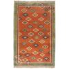 Persian Gabbeh Wool Rug Handwoven in Fars Geometric Orange