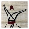 Persian Gabbeh Wool Rug Handwoven in Fars Whirling Dervish