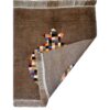 Persian Gabbeh Wool Rug Handwoven in Golestan Pomegranate Brown