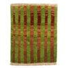 Persian Gabbeh Wool Rug Handwoven in Khorasan Striped Green