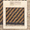 Persian Gabbeh Wool Rug Handwoven in Khorasan Striped Green