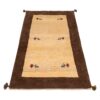 Persian Gabbeh Wool Rug Handwoven in ‌Fars Bordered Animal Motifs