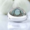 Persian Green Emerald Silver Ring For Men Handcrafted
