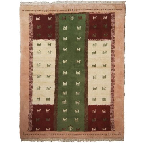Persian Kashkuli Gabbeh Rug with Wool Handwoven in Fars Animal Motifs