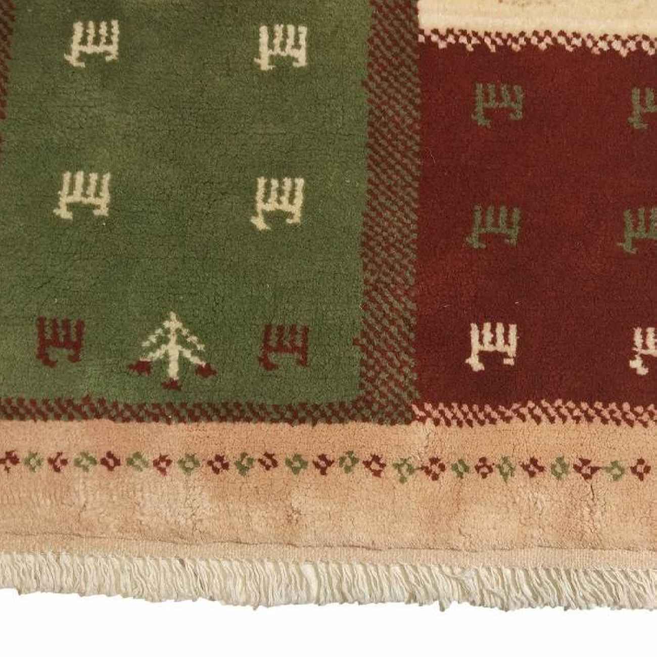 Persian Kashkuli Gabbeh Rug with Wool Handwoven in Fars Animal Motifs
