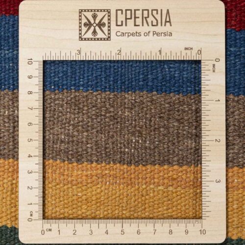 Persian Kilim Rug with Wool Original Handwoven in Fars Striped