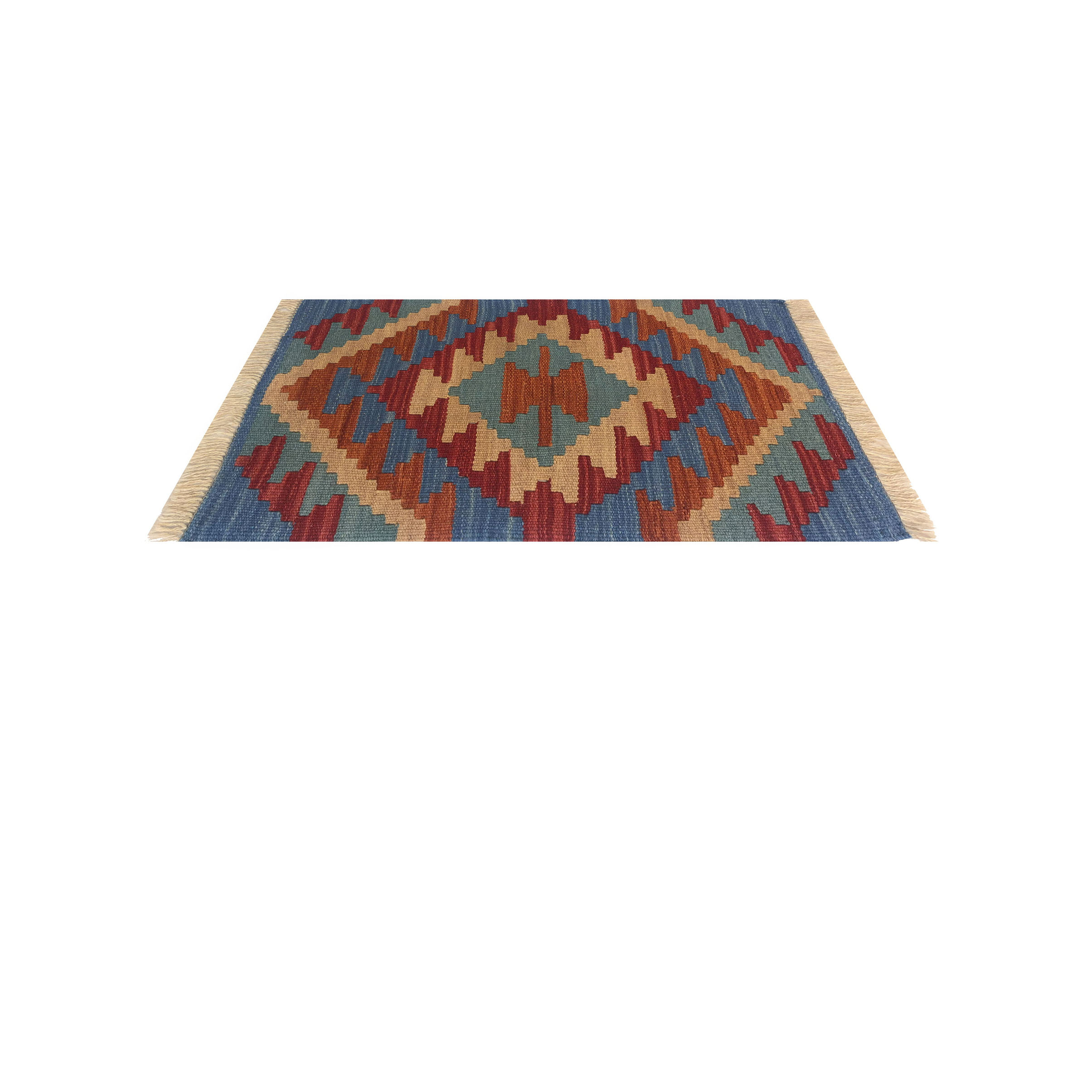 Persian Kilim Rug with Wool Original Handwoven in Firuzabad Qashqai