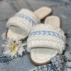 Macrame Boho Chic Slippers for Women Model Flat