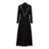 Persian Manto for Women with Black Crepe Fabric Model Pargol