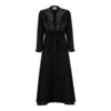 Persian Manto for Women with Black Crepe Fabric Model Pargol