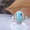Persian Neyshabur Turquoise Silver Ring for Men