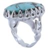 Persian Neyshabur Turquoise Silver Ring for Men Handcrafted AM_4806