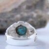 Persian Neyshabur Turquoise Silver Ring for Men Model Drop