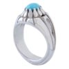 Persian Neyshabur Turquoise Silver Ring for Men Model Spider