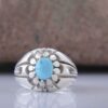 Persian Neyshabur Turquoise Silver Ring for Men Model Spider