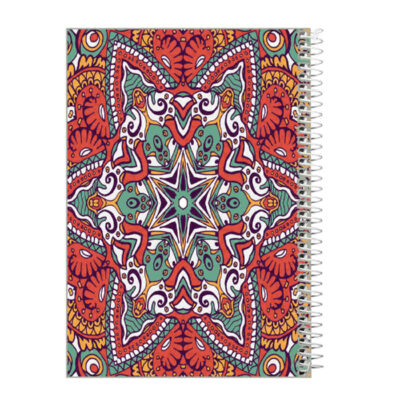 Persian Notepad with Eslimi Design, Orange Edition, Pocket-Sized Notebook