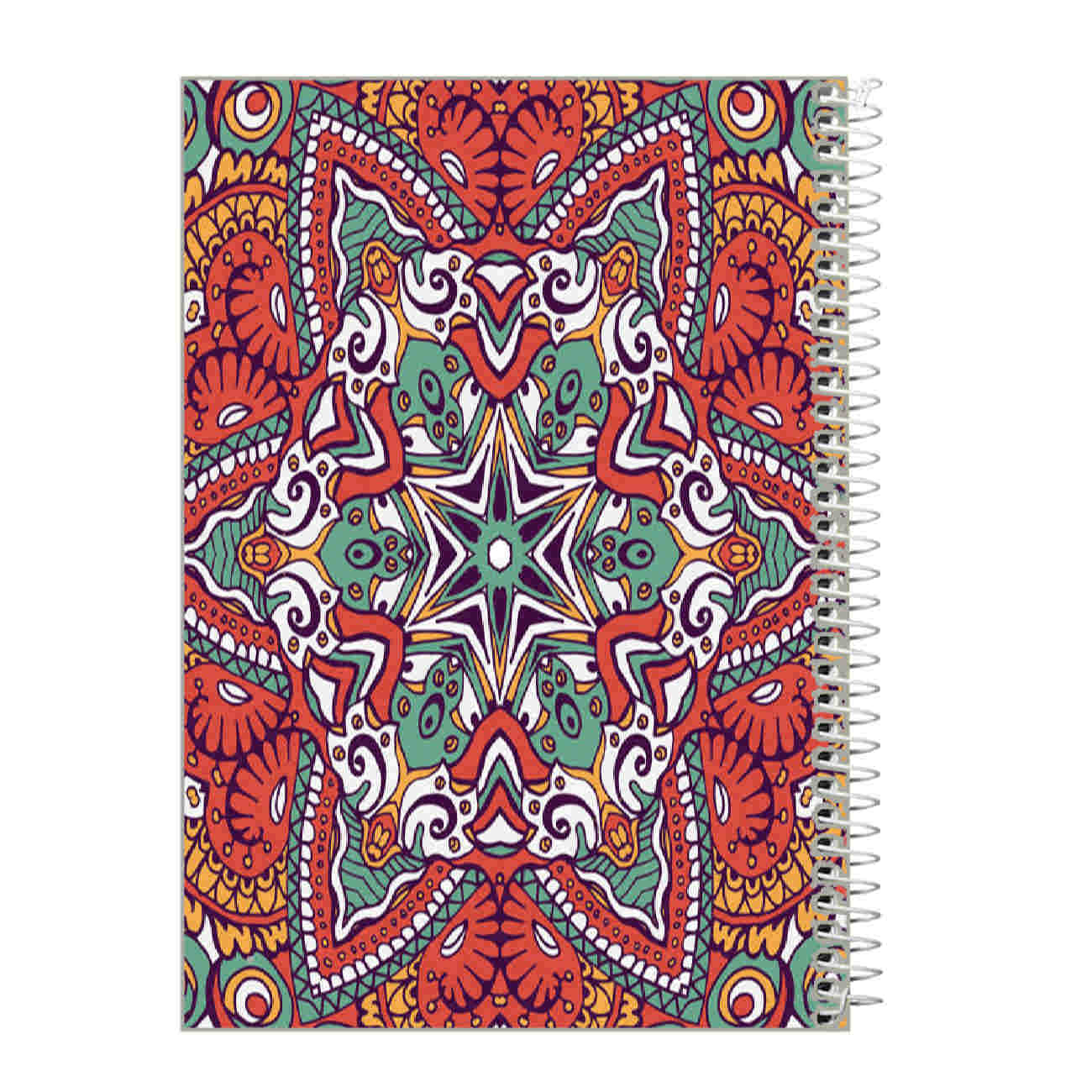 Persian Notepad with Eslimi Design, Orange Edition, Pocket-Sized Notebook