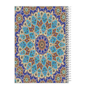 Persian Notepad with Eslimi Design, Blue Edition, Artistic Notepad