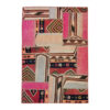 Persian Patchwork Kilim Rug Handwoven Geometric Pink