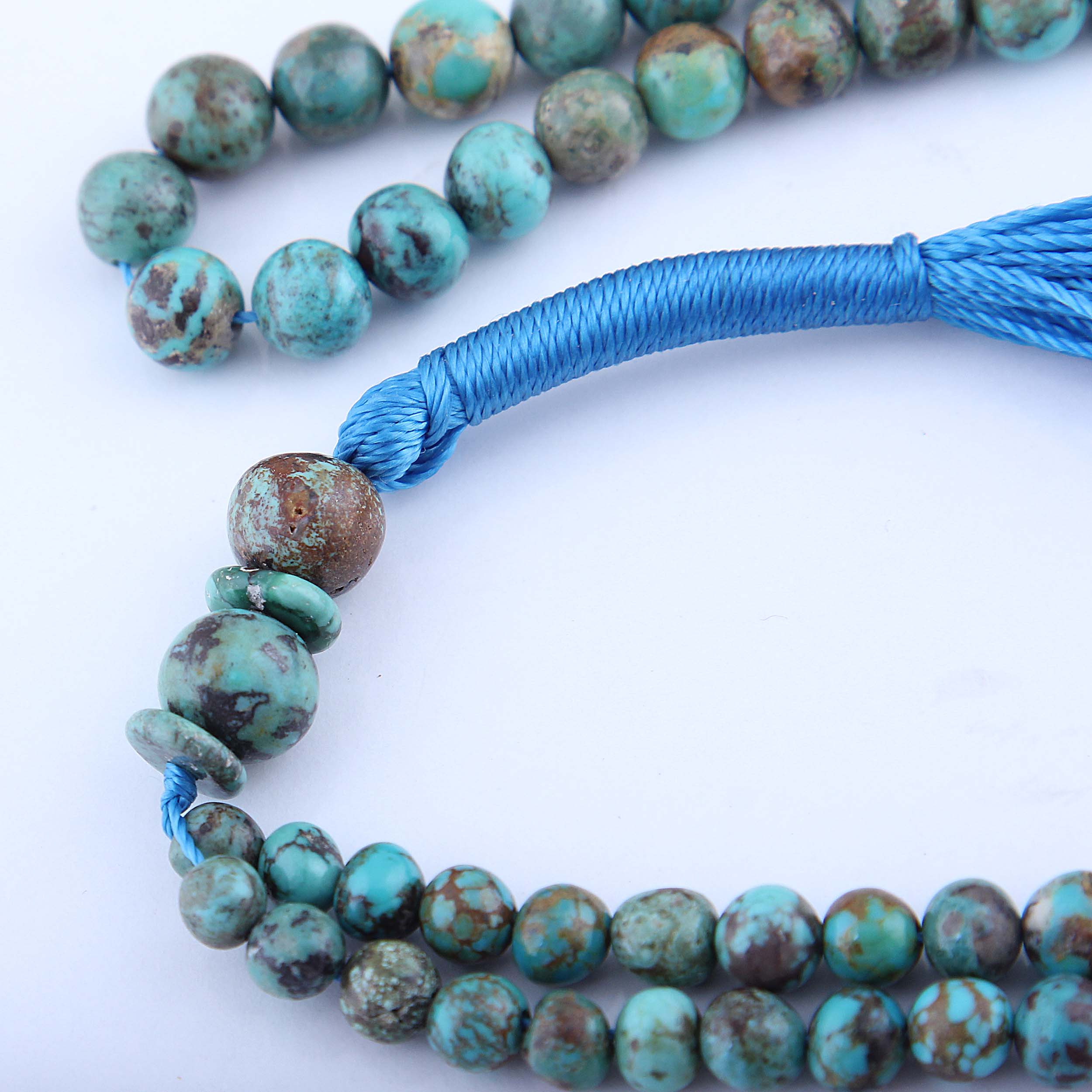 Persian Neyshabur Turquoise Rosary: 101 Beads Tasbih
