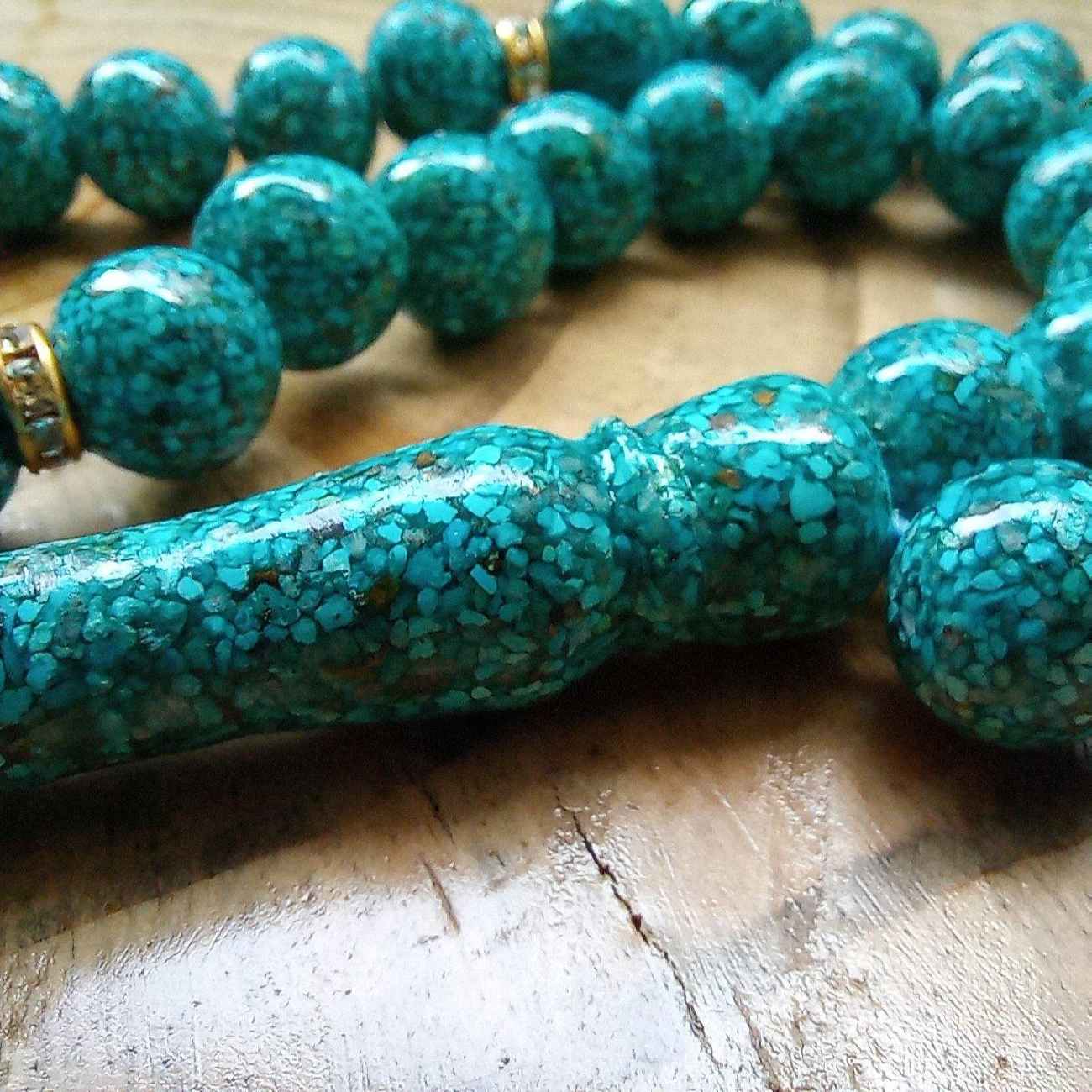 Persian Neyshabur Turquoise Rosary: 33 Beads Tasbih