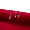 Persian Silver Jewelry Set with Ruby Gemstone for Women Amilis