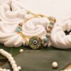 Persian Steel Beaded Bracelet for Women – Turquoise Evil Eye
