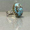 Persian Neyshabur Turquoise Silver Ring for Men Firouz