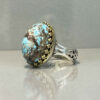 Persian Neyshabur Turquoise Silver Ring for Men Firouz