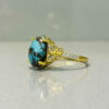 Persian Neyshabur Turquoise Silver Ring for Women Butterfly