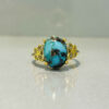 Persian Neyshabur Turquoise Silver Ring for Women Butterfly