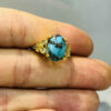 Persian Neyshabur Turquoise Silver Ring for Women Butterfly